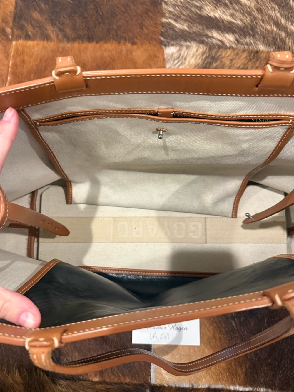Goyard Bellechasse PM Biaude Tote Black/Tan - Picture 10 of 10
